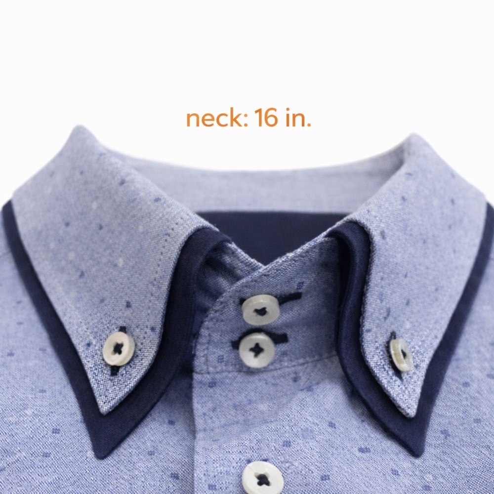Zara Men's Blue Dress Shirt Slim Fit Size XL - Picture 9 of 9